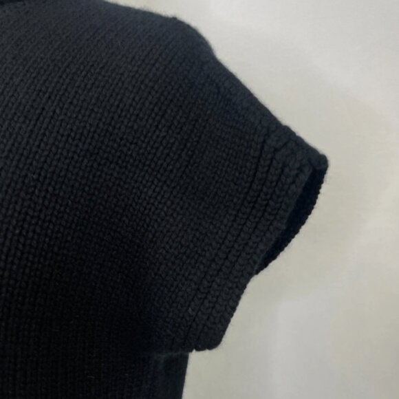 Derek Lam 100% Italian Cashmere Sweater Black Thick Knit Turtleneck - Picture 7 of 12